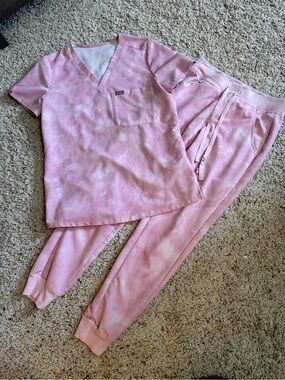 fig scrubs xs top xxs joggers
